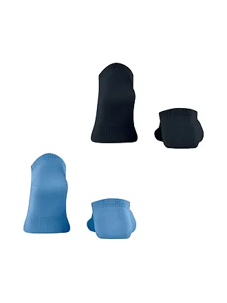 BURLINGTON | Chaussettes sneaker homme EVERYDAY, lot de 2, tailles 40-46, marine | blau